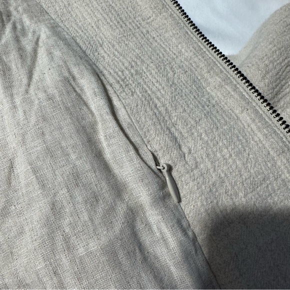 NWT Banana Republic Linen Bomber New Off White Zip Size Medium - Picture 15 of 15